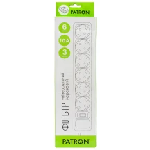 Сетевой фильтр Patron 3 m 6 розеток черный SP-1063 — фото 2