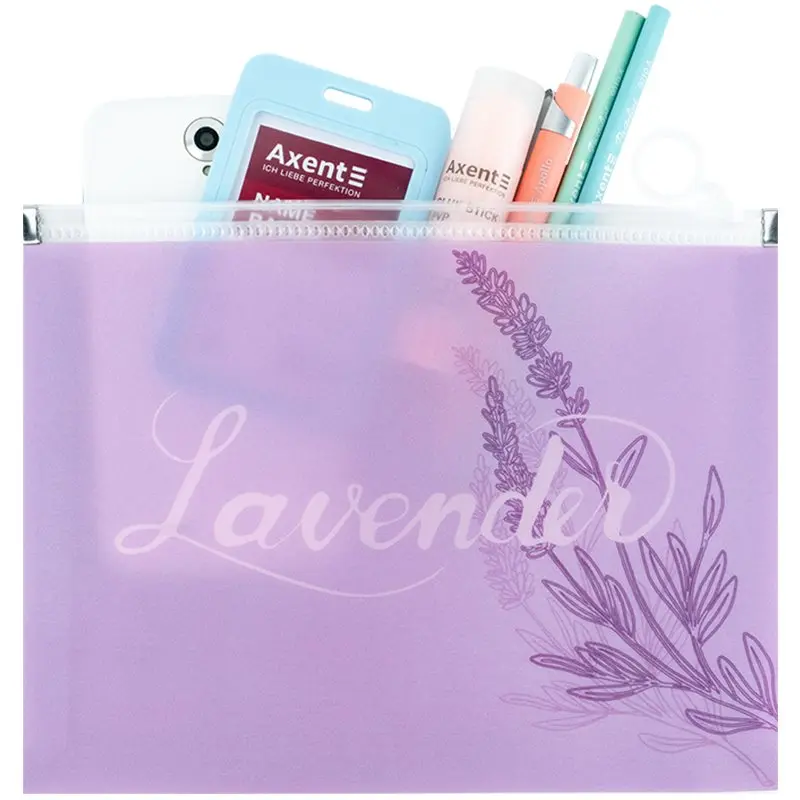Папка Axent A5+ на блискавці zip-lock, пластик, Lavender -1 1498-36-A — фото 2