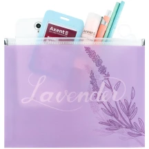 Папка Axent A5+ на блискавці zip-lock, пластик, Lavender -1 1498-36-A — фото 2