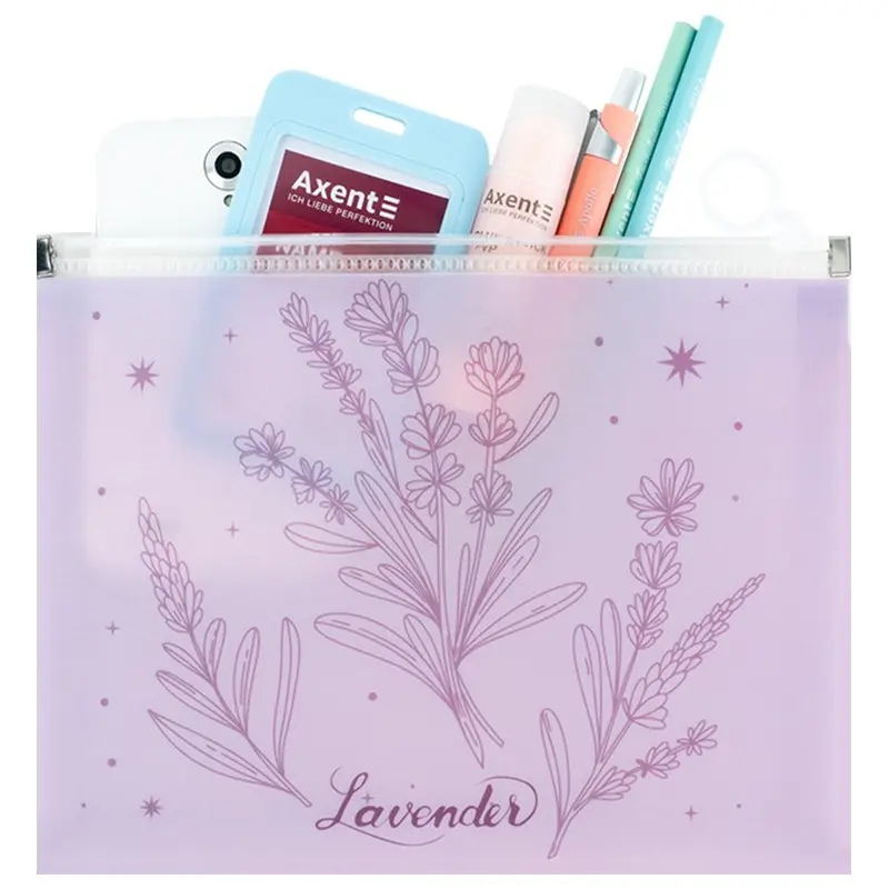 Папка Axent A5+ на блискавці zip-lock, пластик, Lavender -2 1498-37-A — фото 2