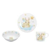 Набір дитячої посуди Limited Edition Bunny (тарілка 18 см + миска 15 см + чашка 230 мл) C724