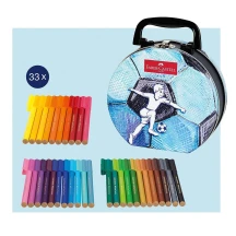 Фломастеры Faber-Castell Connector "Чемодан" 33 цвета, в металлическом чемодане 155538 — фото 2