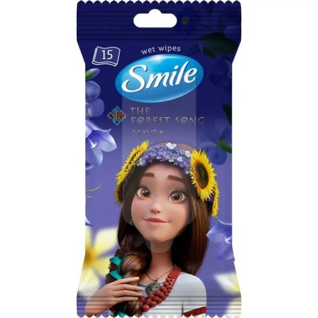 Серветки вологі SMILE Baby 15 штук, єврослот, асорті — фото 2