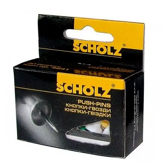 Кнопки - цвяшки Scholz кольорові‚ 30 штук, асорті 4841SCH — фото 2