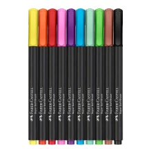 Фломастери - пензлики Faber-Castell 10 кольорів Black Edition, картон 116451 — фото 2