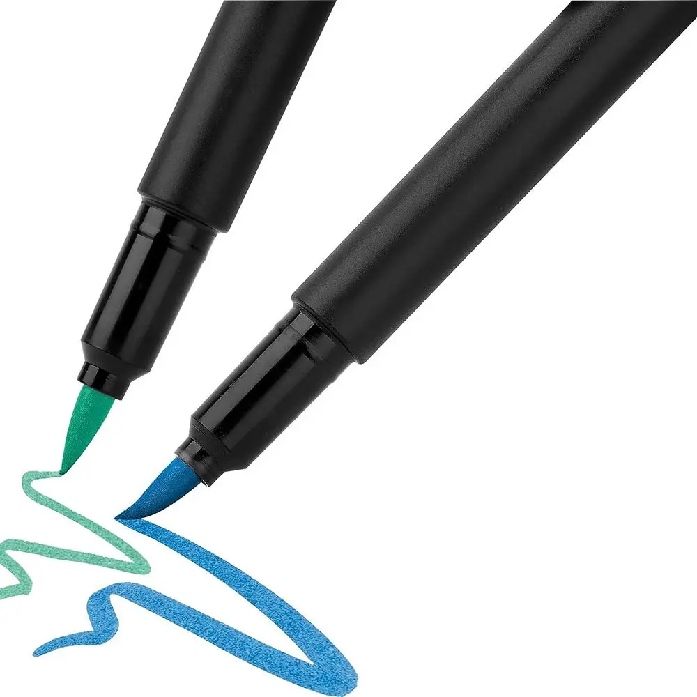 Фломастери - пензлики Faber-Castell 10 кольорів Black Edition, картон 116451 — фото 3