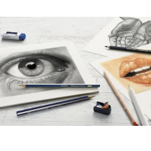 Набір чорнографітних олівців Faber-Castell, 6 штук + гумка + точилка, картонна коробка 114000 — фото 2