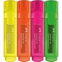Набір маркерів текстових Faber-Castell Textliner 46 Super Fluo 4 штуки, картон 254644 — фото 2