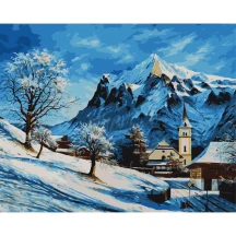 Картина по номерах Art Craft 40 х 50 см "Альпи", полотно, акрилові фарби, пензлики 10606-АС