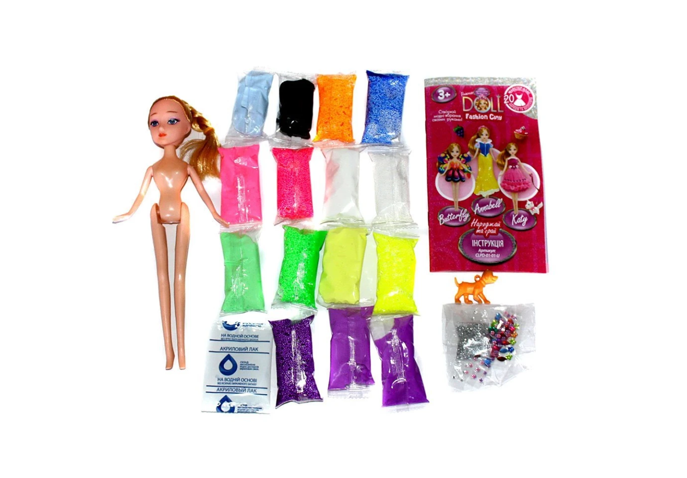 Набор креативного творчества Danko Toys воздушный пластилин "PRINCESS DOLL" CLPD-01-02