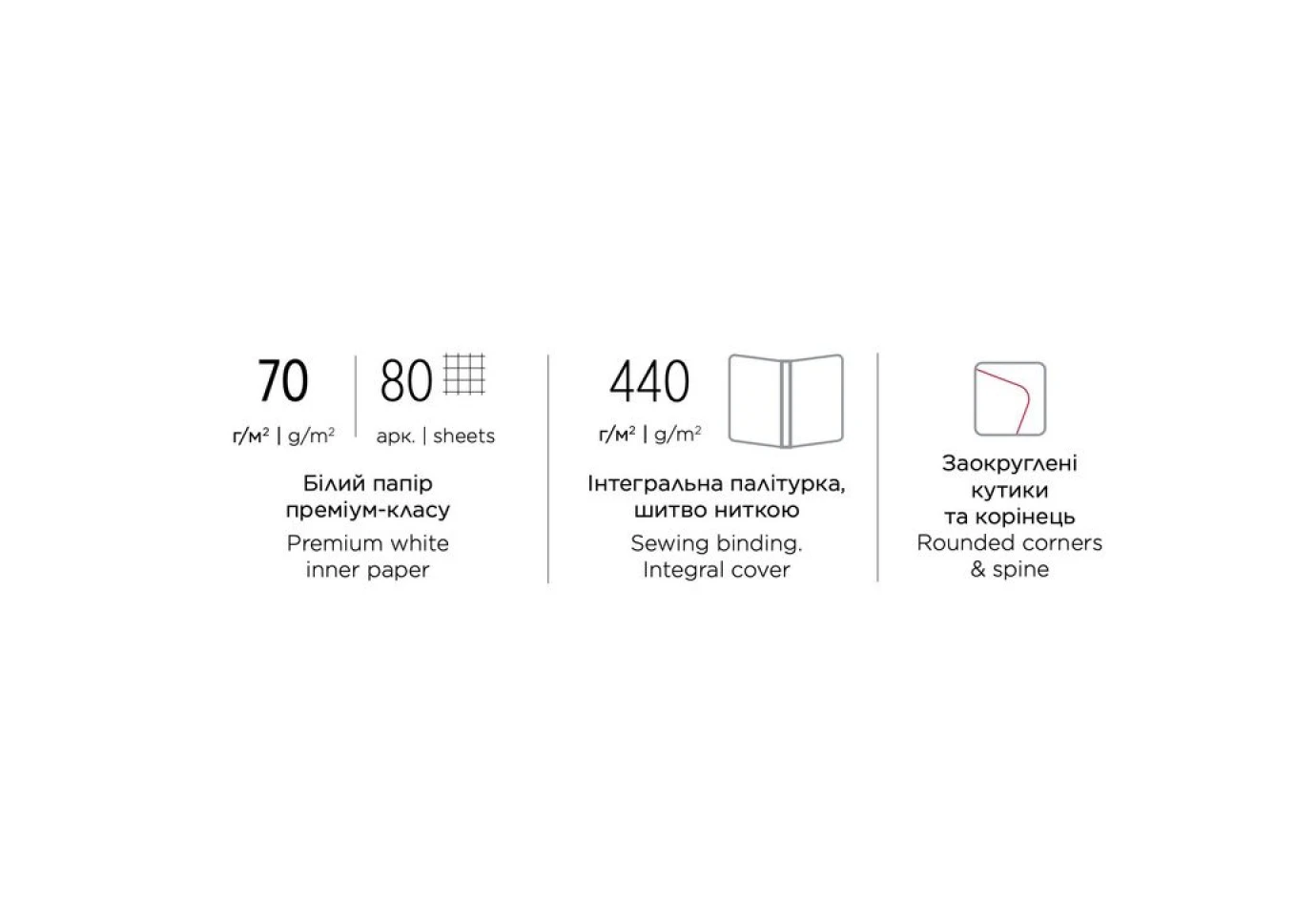 Тетрадь для записей А5 Школярик 80 листов, клетка, Soft Touch + тиснение A5-IC-080-7059K