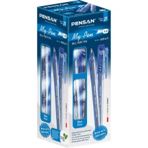 Ручка масляна Pensan My-Pen 1.0 мм синя 2210/25-Blue — фото 3