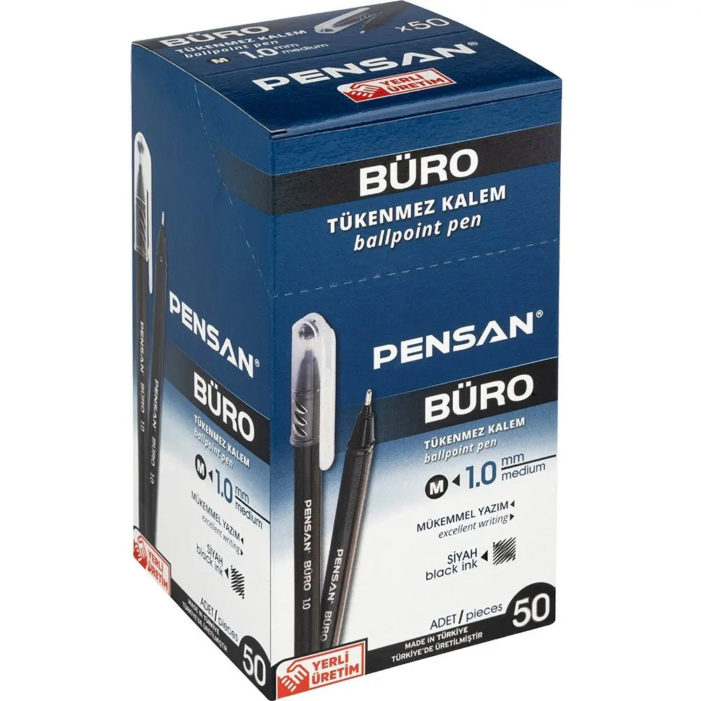 Ручка масляна Pensan Buro Pen 1.0 мм чорна 2270-Black — фото 3