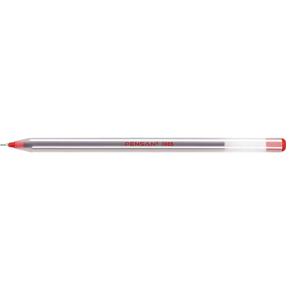 Масляная ручка Pensan 1005 0,7 мм красная 1005-Red — фото 3