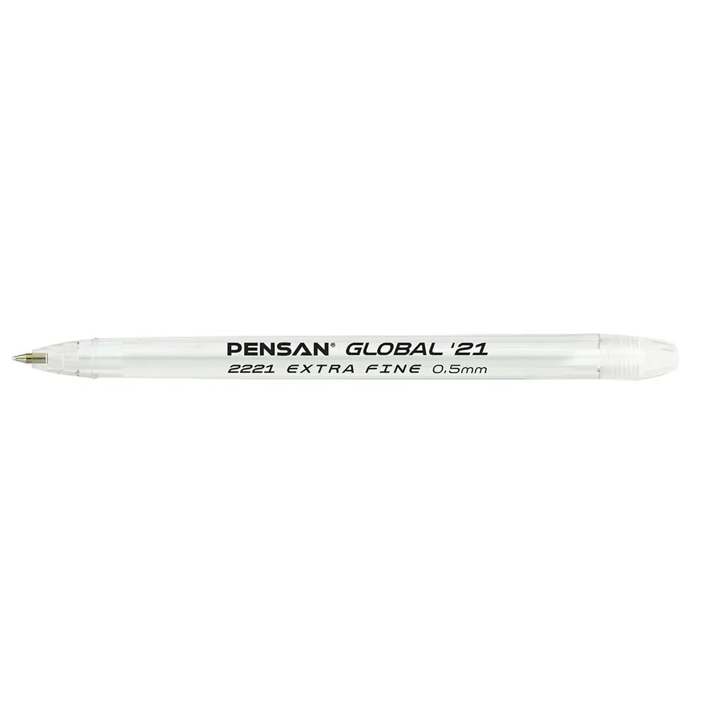 Ручка масляна Pensan Global 0,5 мм чорна 2221/12-Black — фото 3