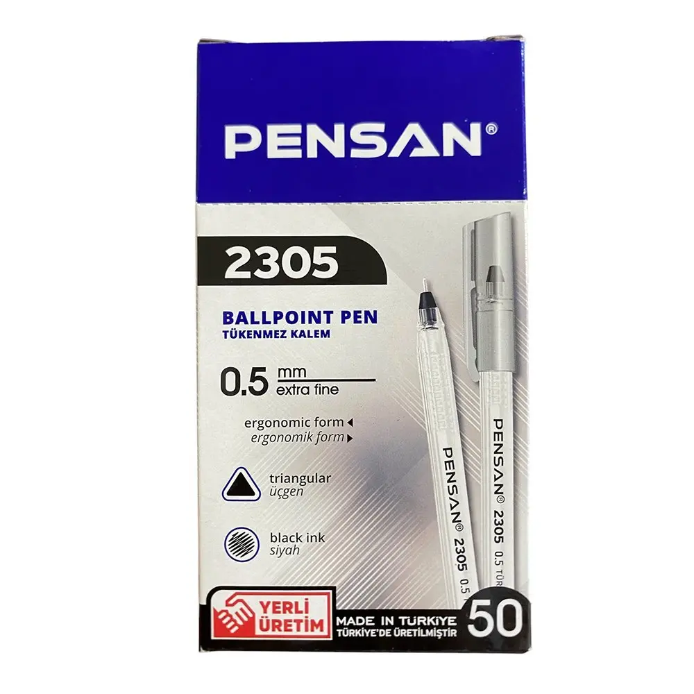 Ручка масляна Pensan 2305 0,5 мм чорна 2305/S50-Black — фото 3