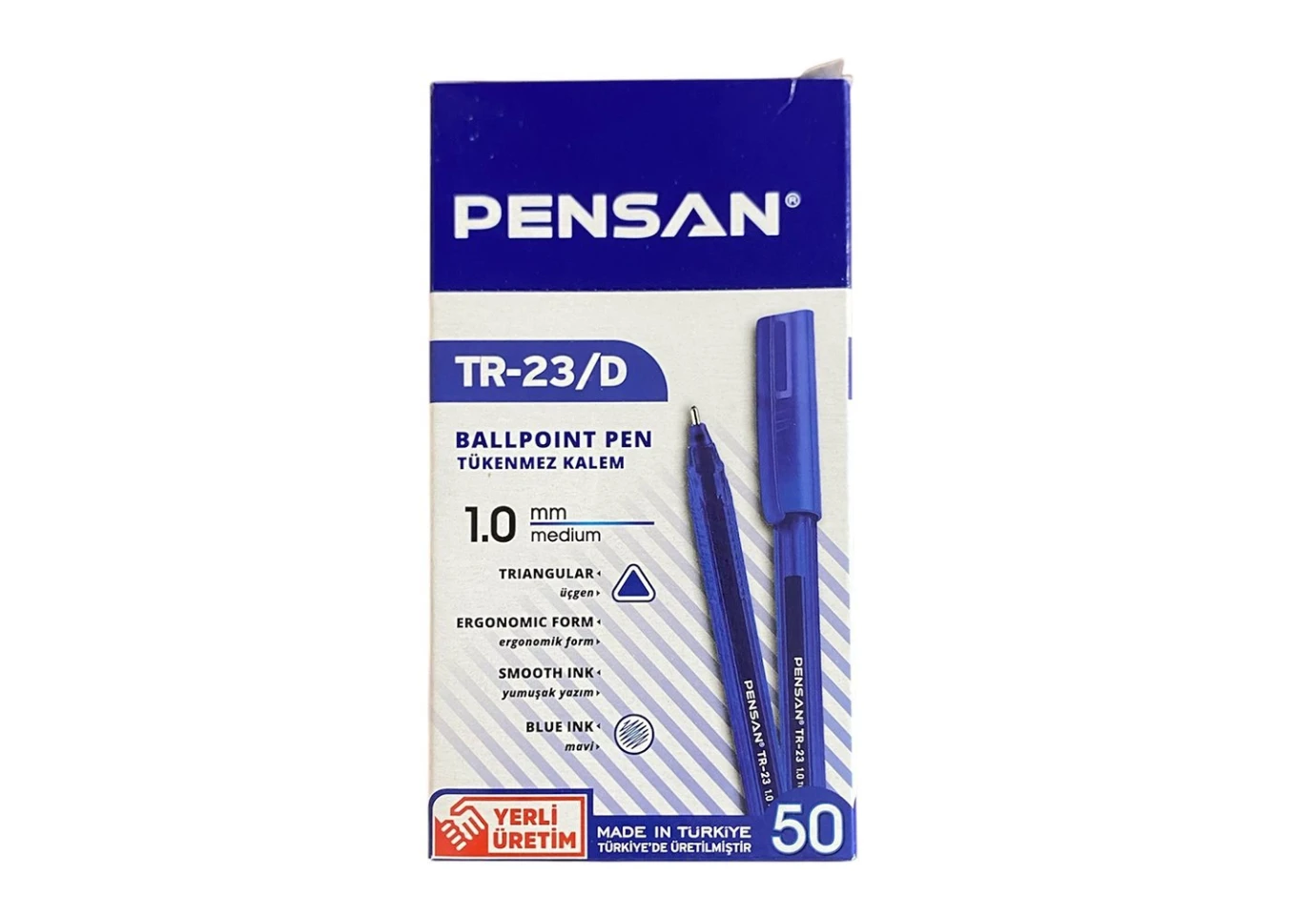 Масляная ручка Pensan Smoky 1.0 мм синяя TR23/50D-Blue