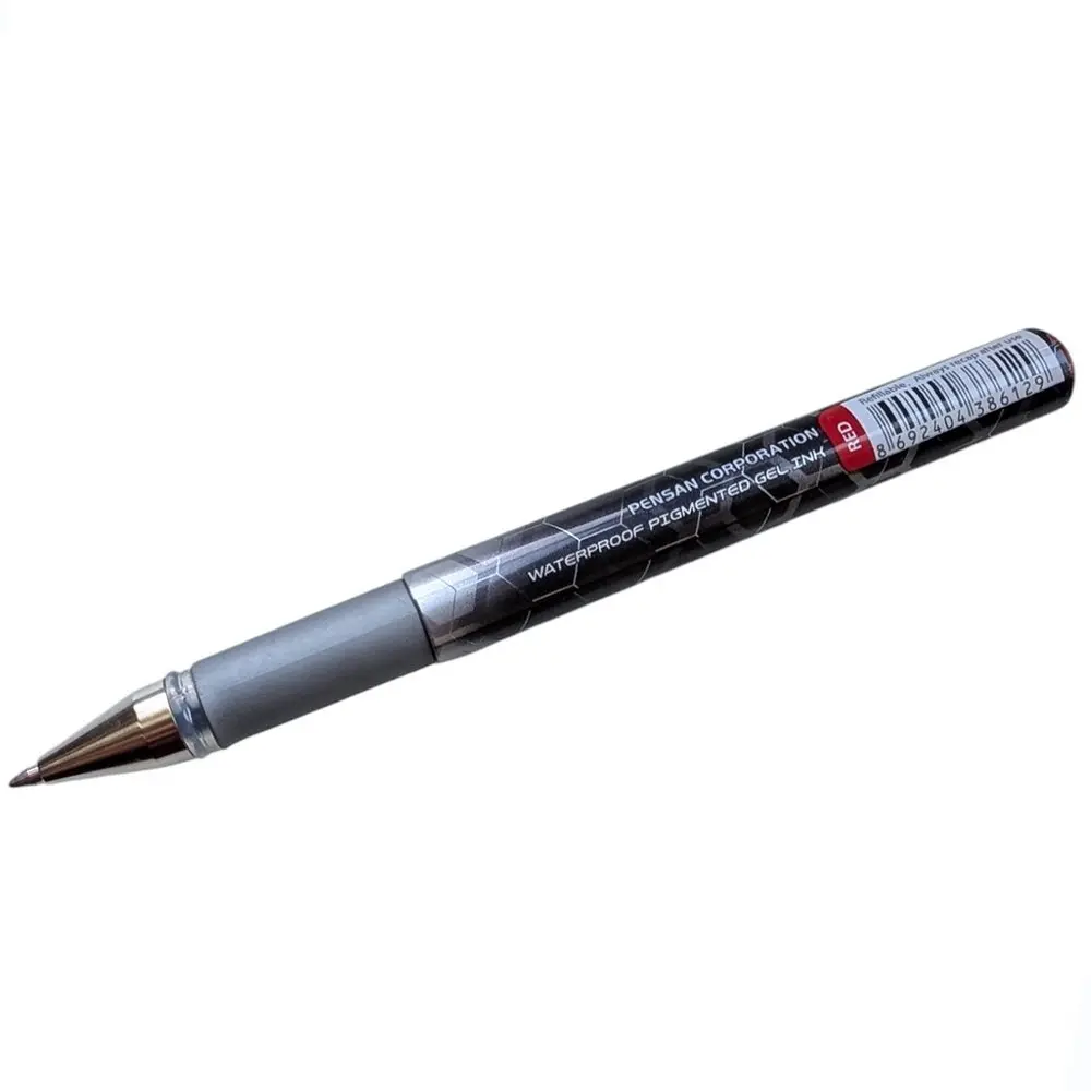 Ручка роллер гелевая Pensan Nano Gel 0,7 мм красная 6020/36-Red — фото 2