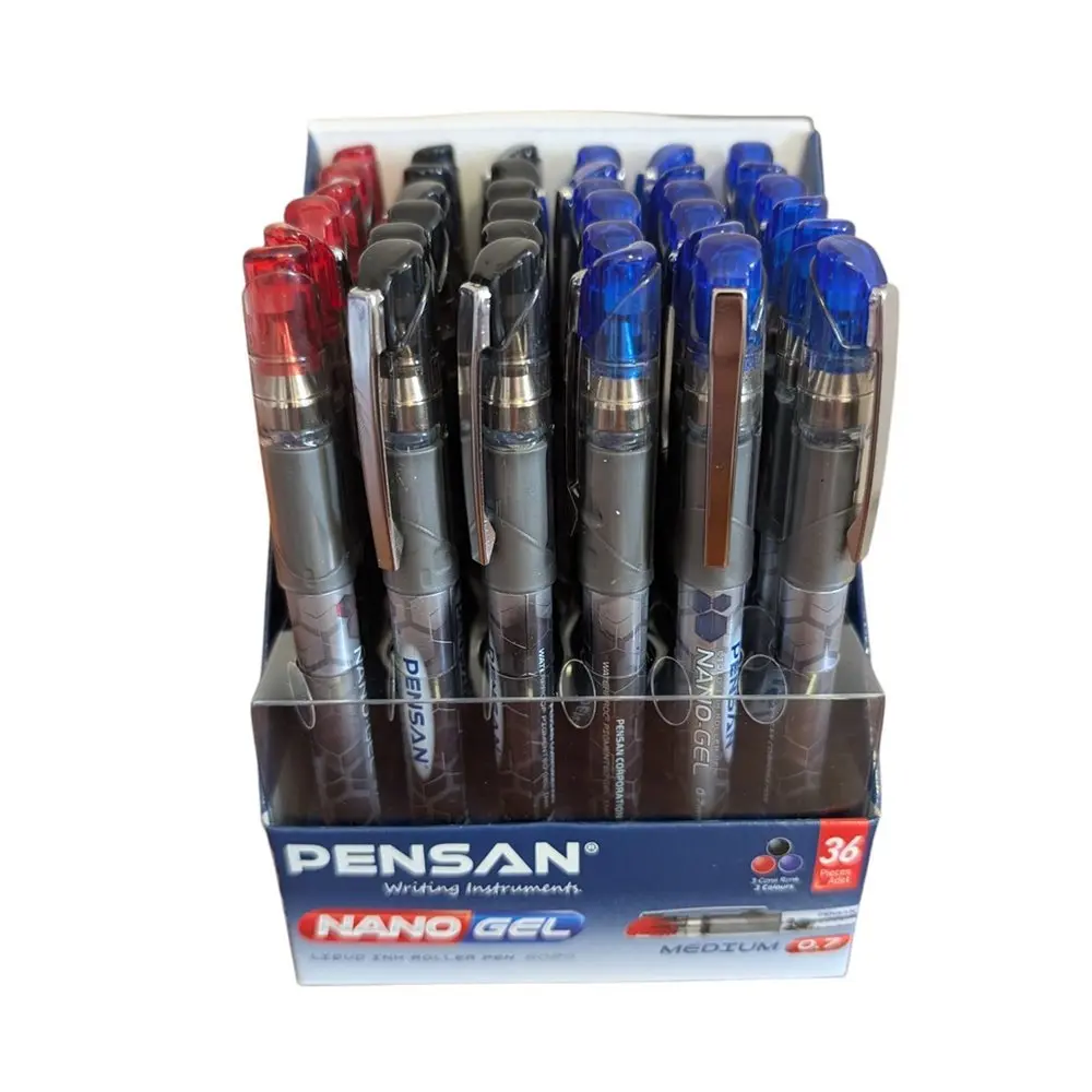 Ручка роллер гелевая Pensan Nano Gel 0,7 мм красная 6020/36-Red — фото 3