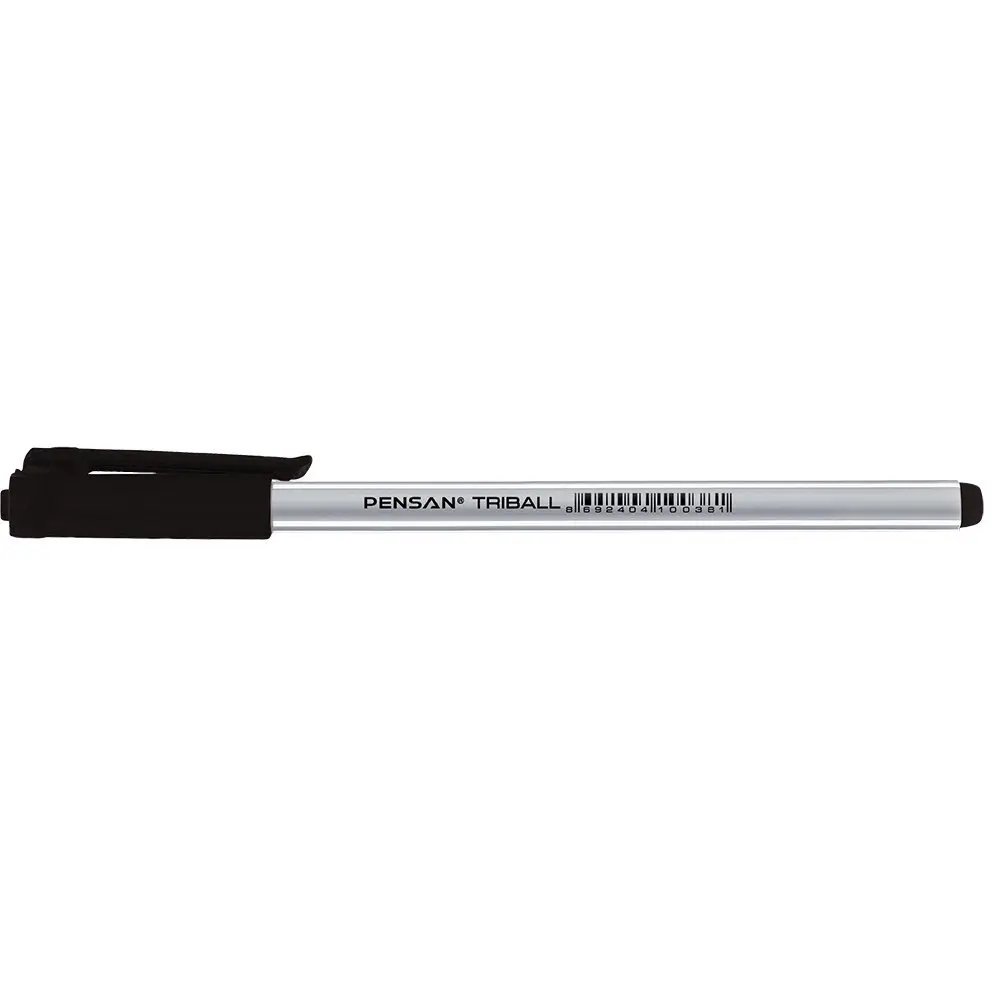 Масляная ручка Pensan Triball 1.0 мм черная 1003/12-Black — фото 2