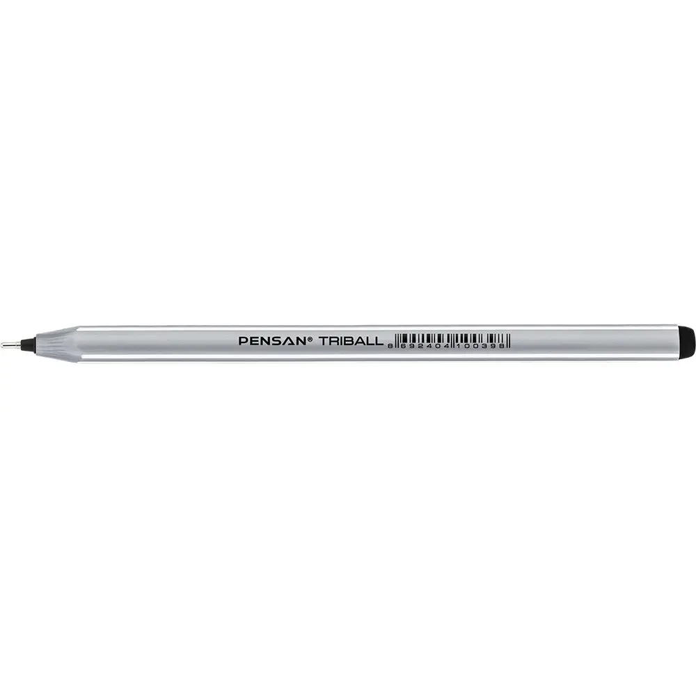 Масляная ручка Pensan Triball 1.0 мм черная 1003/12-Black — фото 3