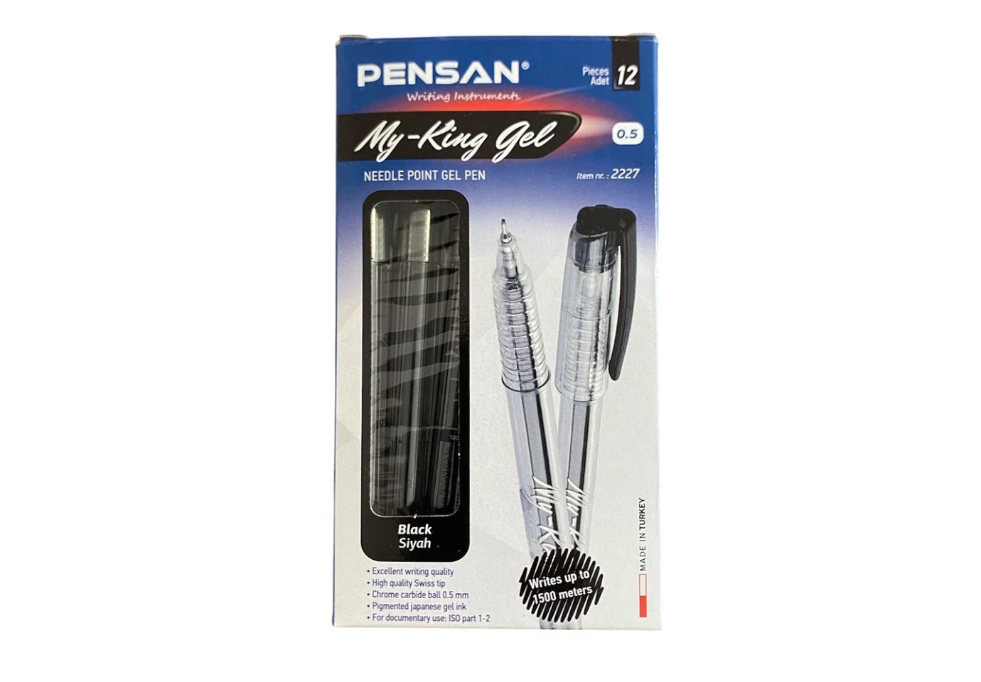 Ручка гелева Pensan My-King 0,5 мм чорна 2227/12-Black
