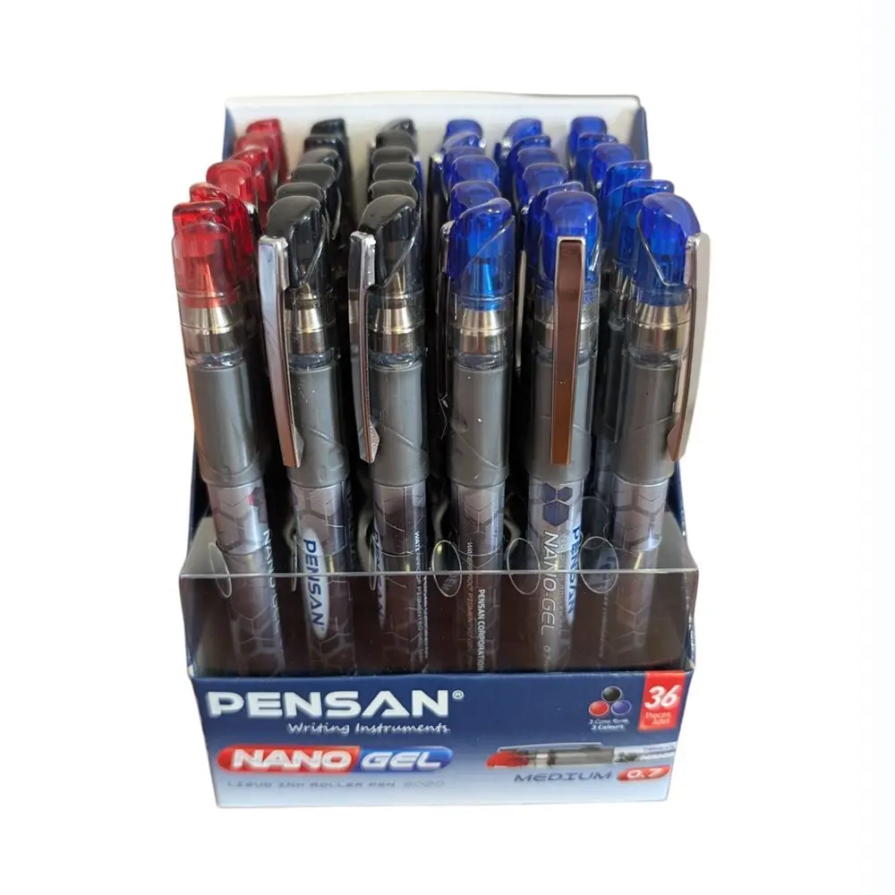 Ручка роллер гелевая Pensan Nano Gel 0,7 мм синяя 6020/12-Blue — фото 3