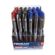 Ручка ролер гелева Pensan Nano Gel 0,7 мм чорна 6020/36-Black — фото 3