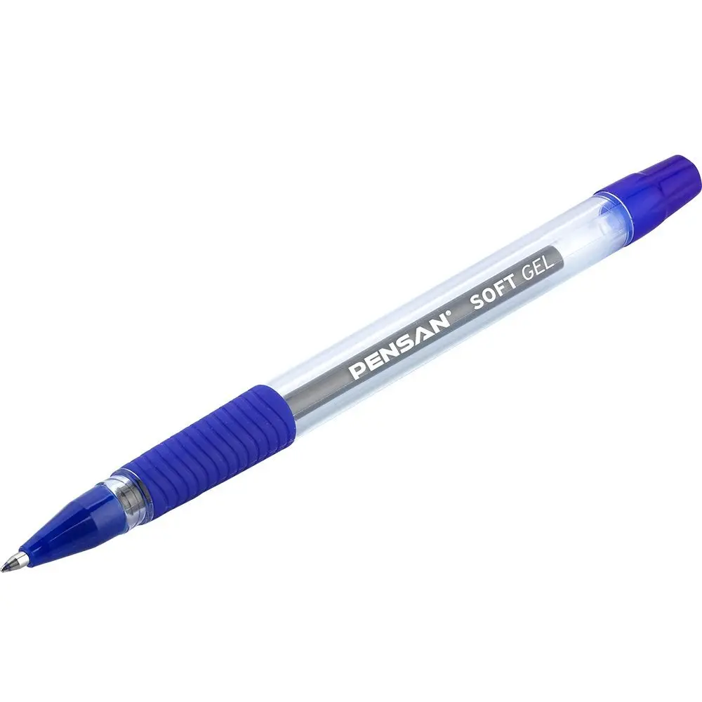Гелевая ручка Pensan Soft Gel 0,7 мм синяя 2400/12-Blue — фото 2