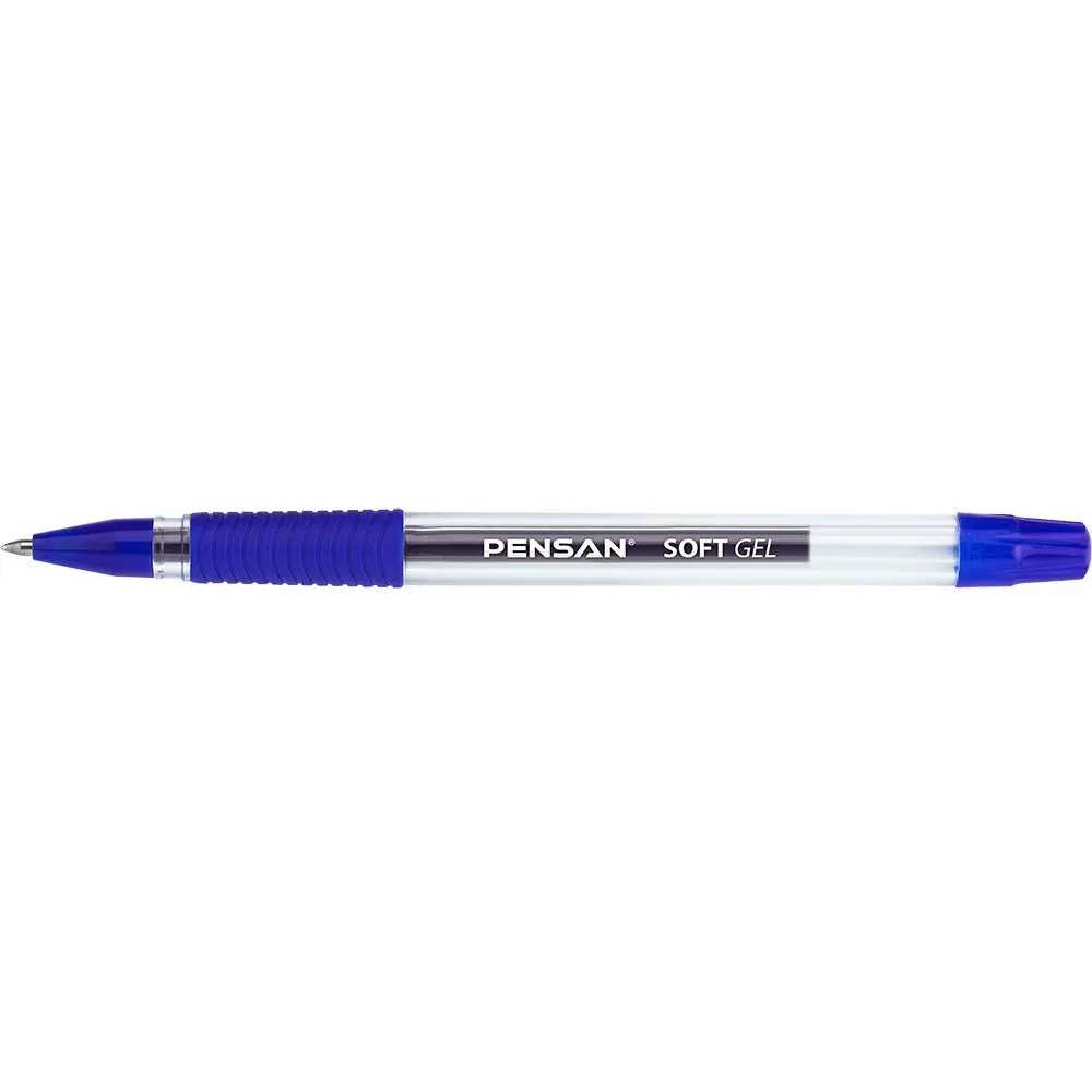 Гелевая ручка Pensan Soft Gel 0,7 мм синяя 2400/12-Blue — фото 3
