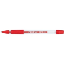 Ручка гелева Pensan Soft Gel 0,7 мм червона 2400/12-Red — фото 3