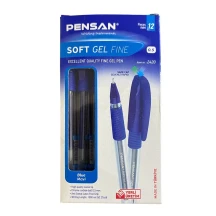 Гелевая ручка Pensan Fine Gel 0,5 мм синяя 2420/12-Blue — фото 3