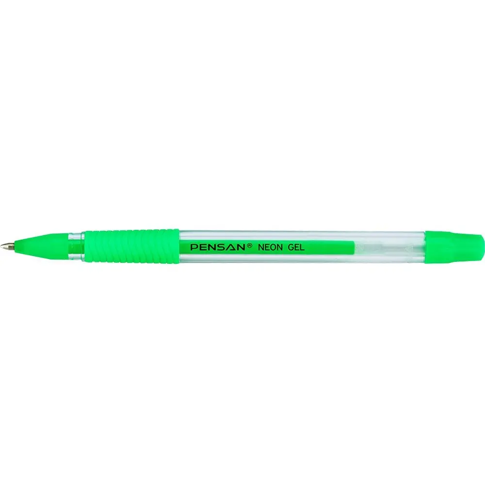 Ручка гелева Pensan Neon Gel 1,0 мм зелена 2290/12-Green — фото 3