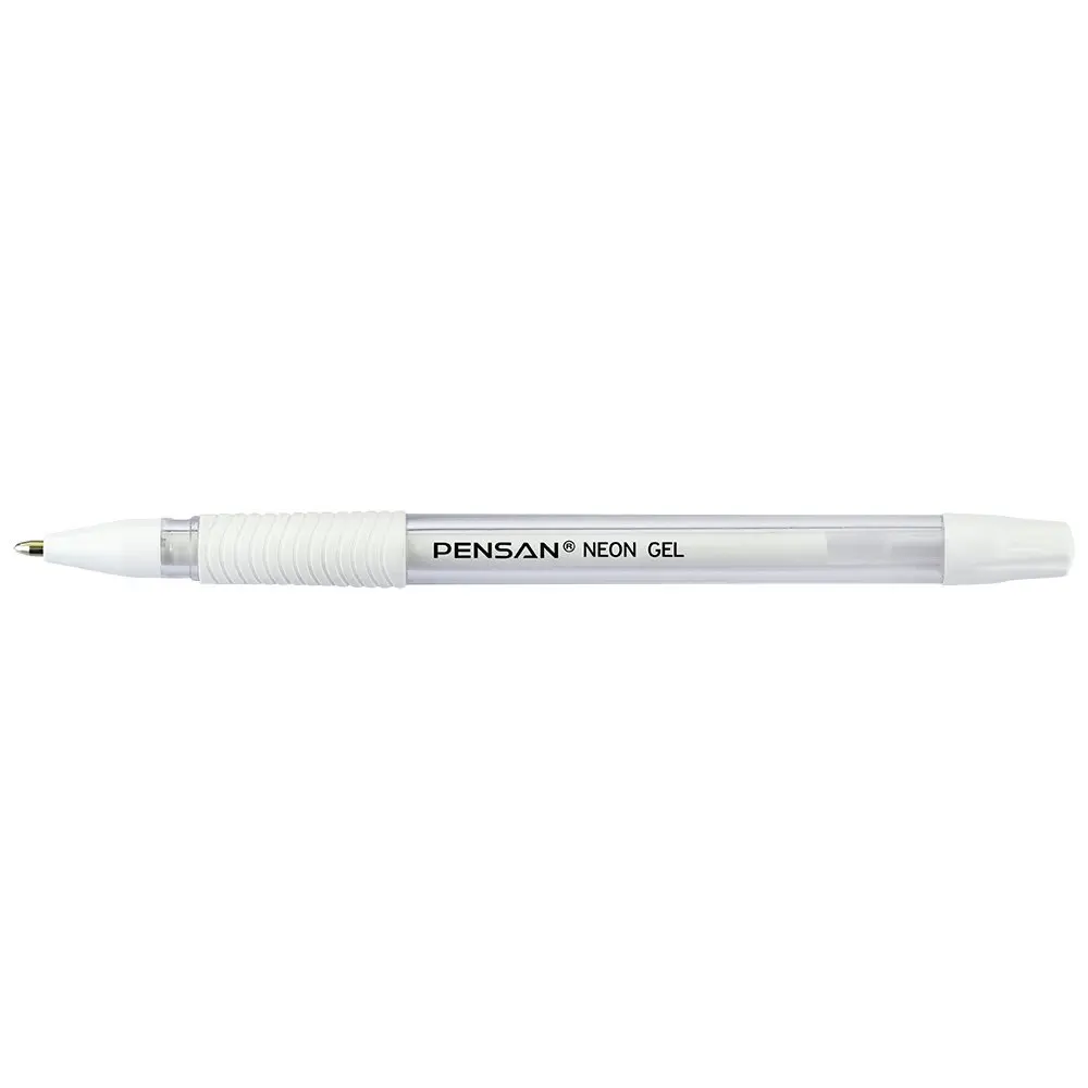 Ручка гелева Pensan Neon Gel 1,0 мм біла 2290/12-White — фото 3