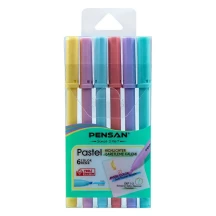 Маркер текстовий пастельний Pensan Pastel Highlighter 6 кольорів в упаковці 99096