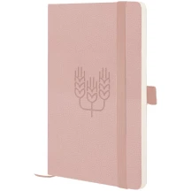 Книга записна Axent Partner Soft Skin "Колоски", 125 х 195 мм, 96 аркушів, клітинка, пудрова 8616-24-6-A