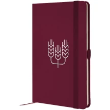 Книга записная Axent Partner "Колоски", 125 х 195 мм, 96 листов, клетка, винная 8201-46-8-A