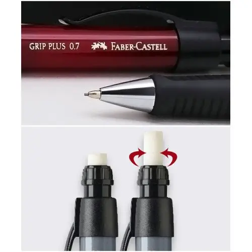 Олівець механічний Faber-Castell Stone Grey Grip Plus 0,7 мм для письма 130789 — фото 3