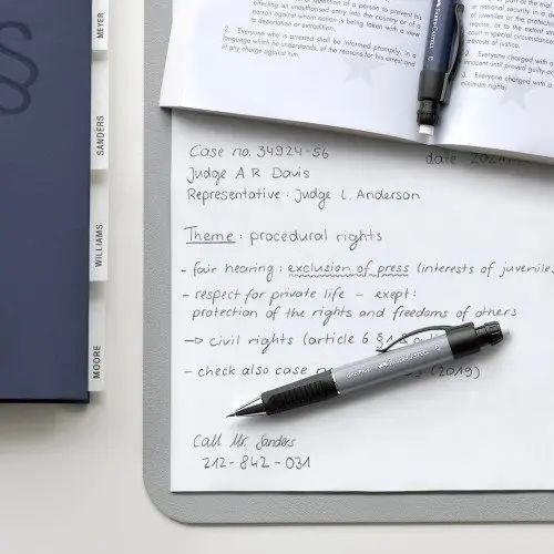 Олівець механічний Faber-Castell Stone Grey Grip Plus 0,7 мм для письма 130789 — фото 6