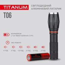 Фонарь ручной Titanum светодиодный 300 Lm 6500 K, алюминиевый TLF-T06 — фото 5