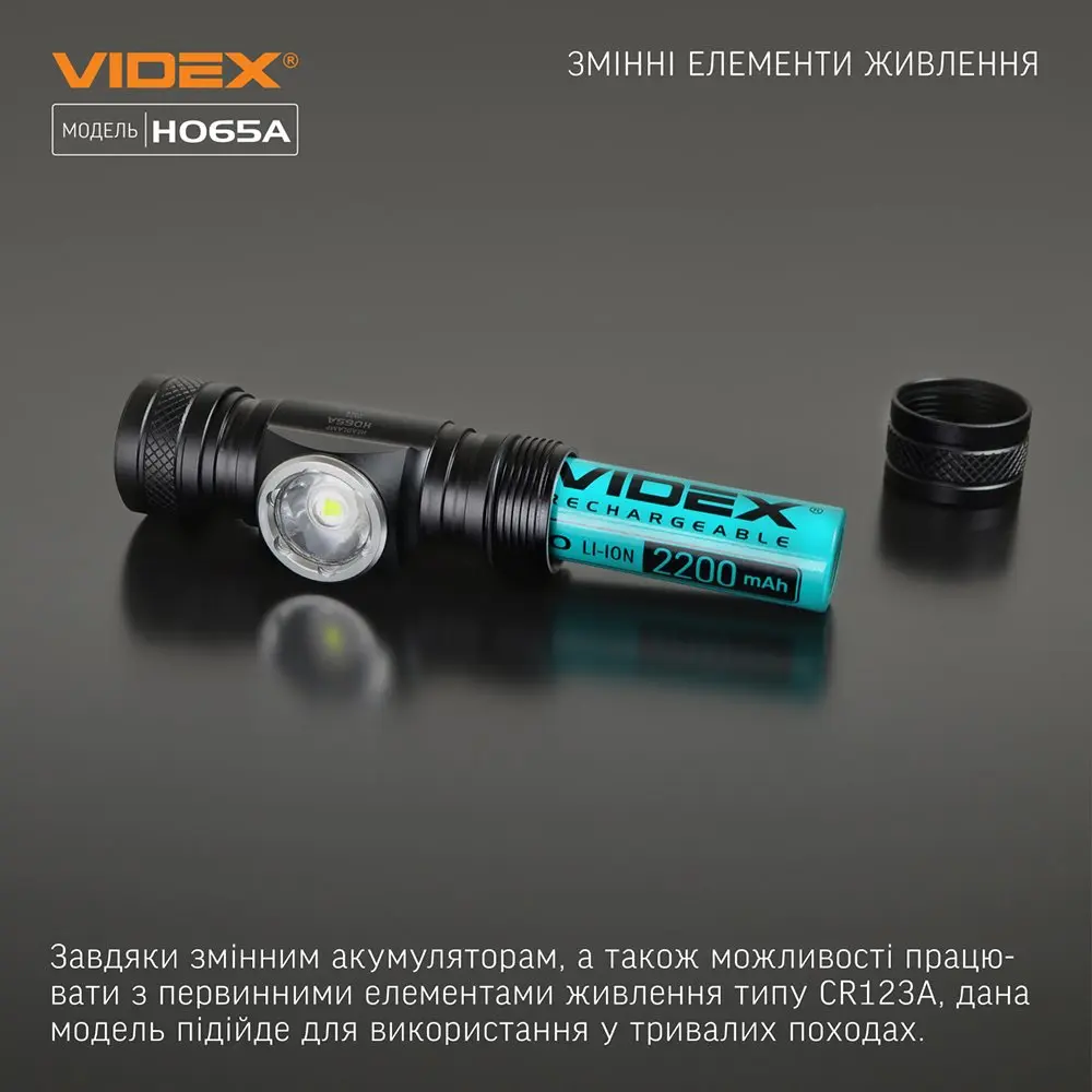Ліхтар налобний Videx світлодіодний 1200Lm 5000K VLF-H065A — фото 24