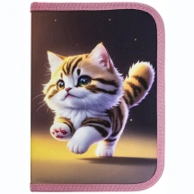 Пенал Class без наполнения "Kitty" 1 ярусный, полиэстер 25004C