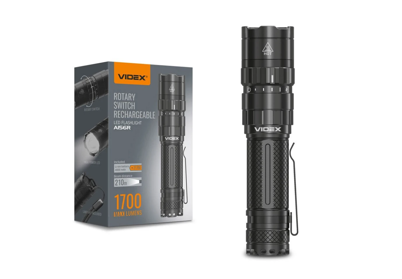 Фонарь ручной Videx светодиодный 1700Lm  6500K VLF-A156R