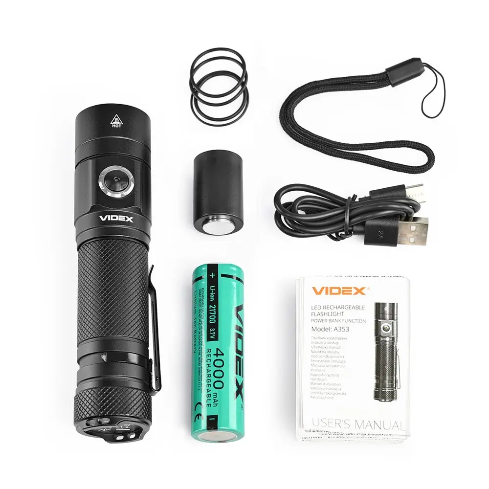 Фонарь ручной Videx светодиодный 900Lm 5000K VLF-A353 — фото 14