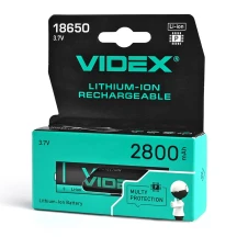 Аккумулятор 18650 Videx с защитой LI-LON 2800mah 3.7v 18650-Р