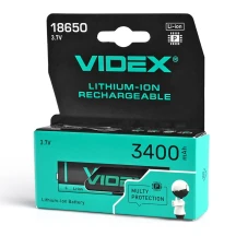 Аккумулятор 18650 Videx с защитой LI-LOM 3400mah 3.7v 18650-Р
