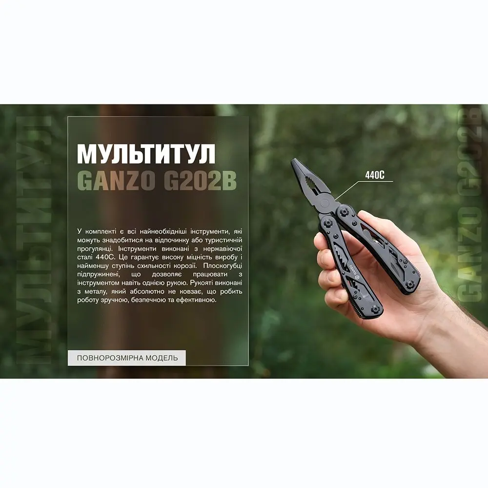 Мультитул Multi Tool Ganzo G202B Мультитул Multi Tool Ganzo G202B — фото 15