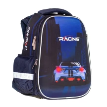 Ранец школьный Class "Racing" 38 х 29 х 16 см, 2 отделения, полиэстер, разноцветный 2515C