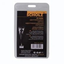 Бейдж Scholz підвісний вертикальний, PVC 250 мкм, розмір 55 х 90 мм 4344/10SCH
