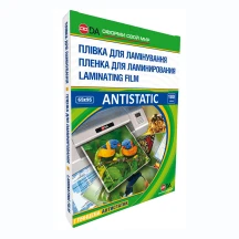 Плівка 65 х 95 мм, 100 мкм, для ламінування глянцева Antistatic, 100 штук DA Office 11201010208YA
